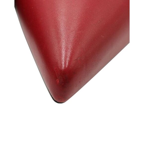 Saint Laurent Pointed Toe Pumps in Red Calf Leather - Picture 9 of 10